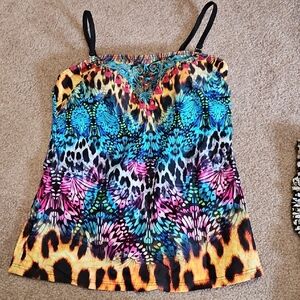 VENUS Multicolor Animal Print Tankini